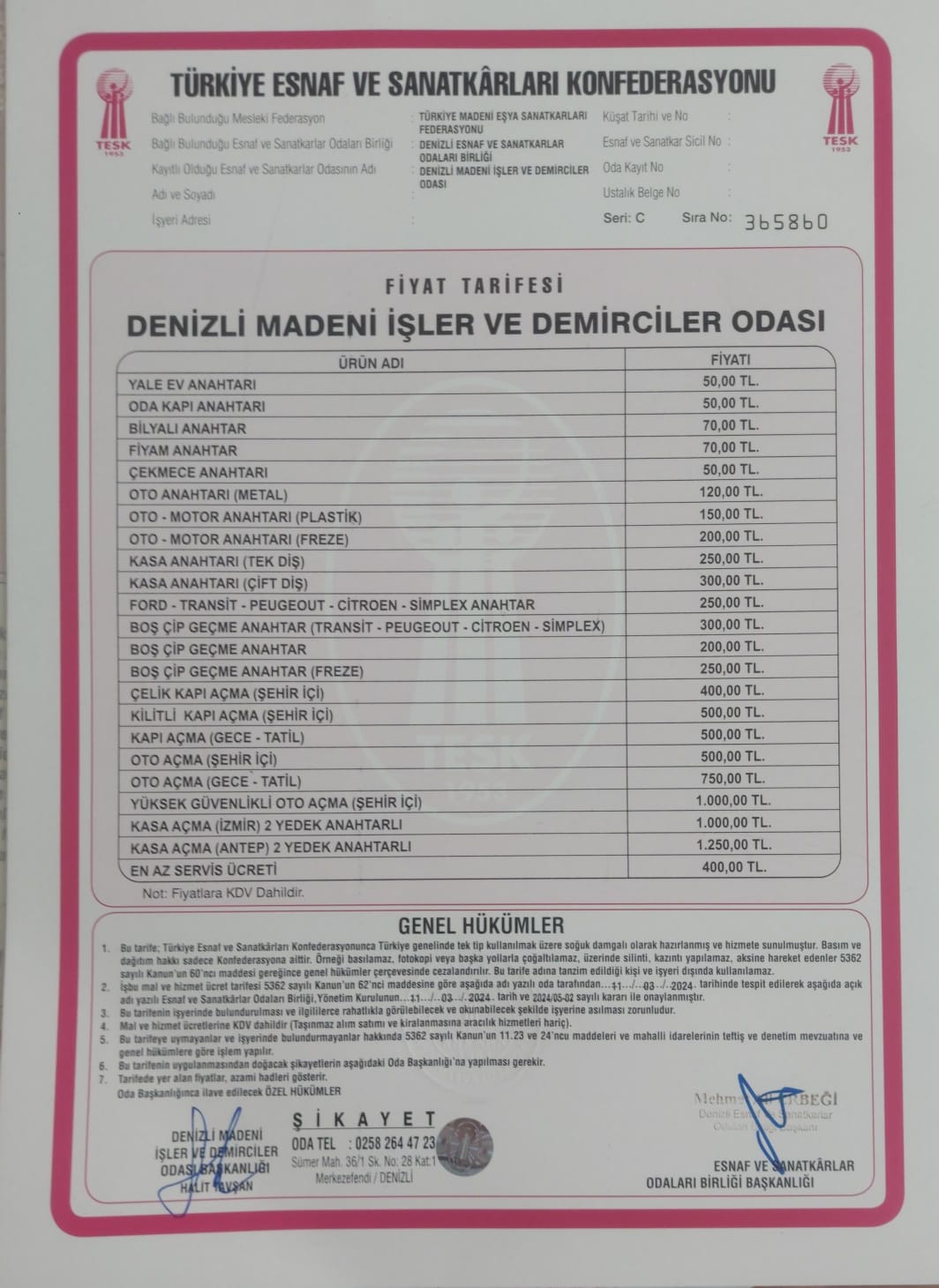 Merkezefendi Çilingir